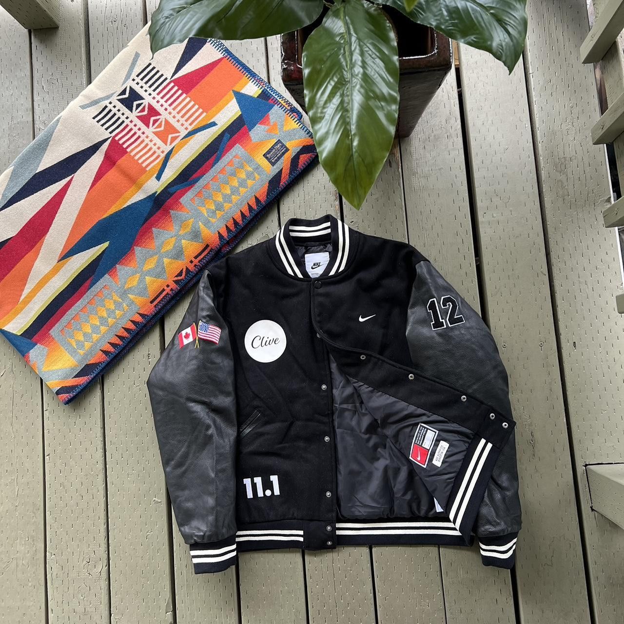 Nike Nike Authentics Varsity Jacket Wool Leather Men's Size L Size US L / EU 52-54 / 3 - 2 Thumbnail