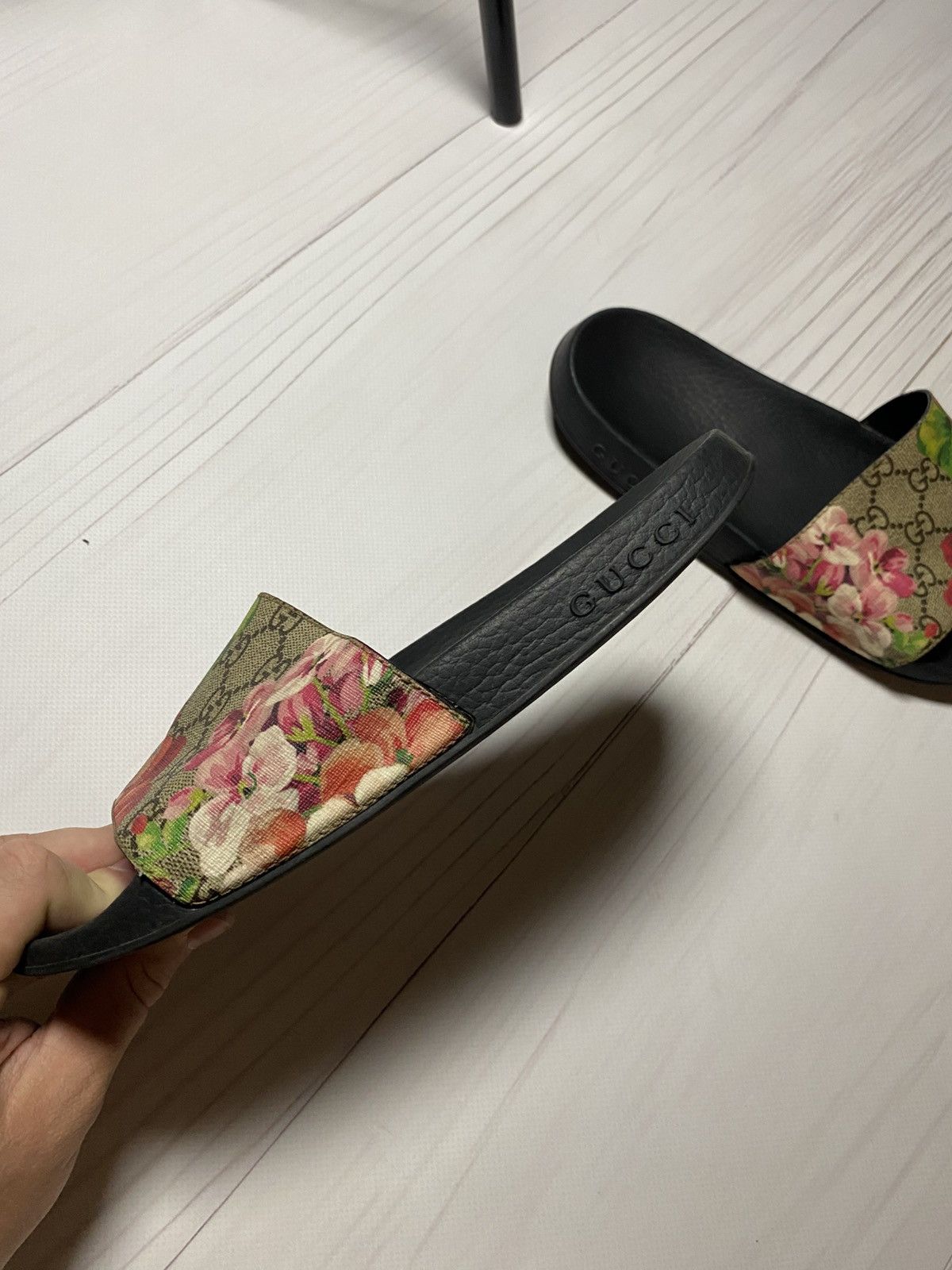Gucci Gucci GG Blooms Supreme place floral logo slides Size US 8 / IT 38 - 15 Thumbnail