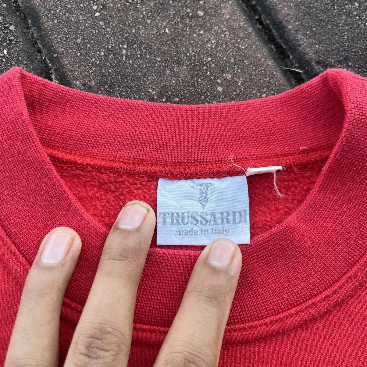 Trussardi × Vintage VINTAGE Y2K TRUSSARDI SPELLOUT EMBROIDERED SWEATSHIRT Size US M / EU 48-50 / 2 - 5 Thumbnail