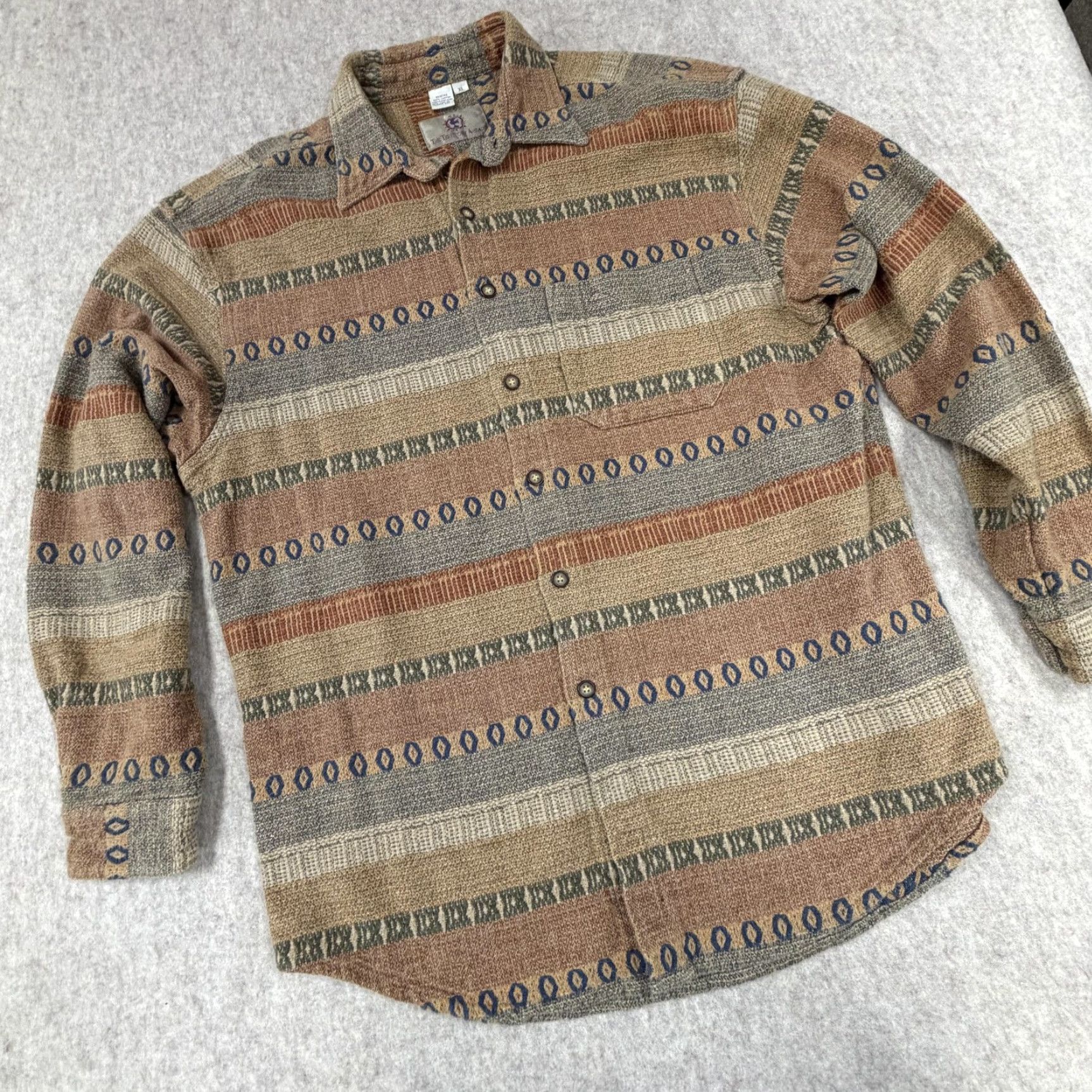The Territory Ahead VINTAGE The Territory Ahead Shirt Mens XL Brown Tan Blue Boho Southwestern 90s Size US XL / EU 56 / 4 - 2 Thumbnail