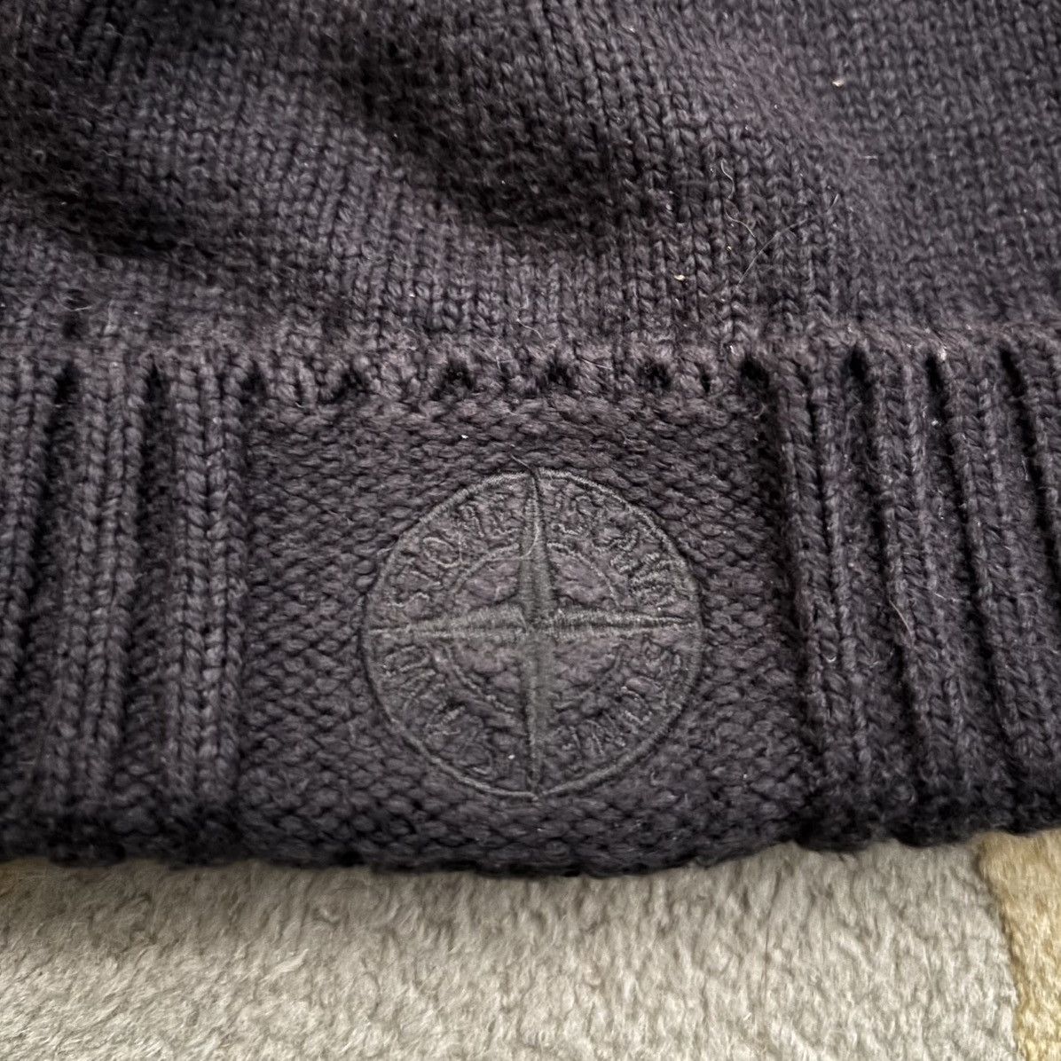 Stone Island Stone Island Beanie Black Logo Size ONE SIZE - 2 Thumbnail