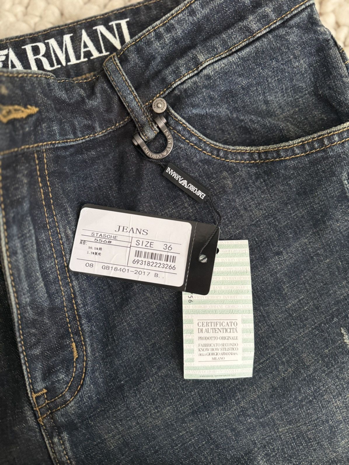 Emporio Armani Emporio Armani Men’s Jeans – Size 36, Authentic Size US 36 / EU 52 - 4 Thumbnail