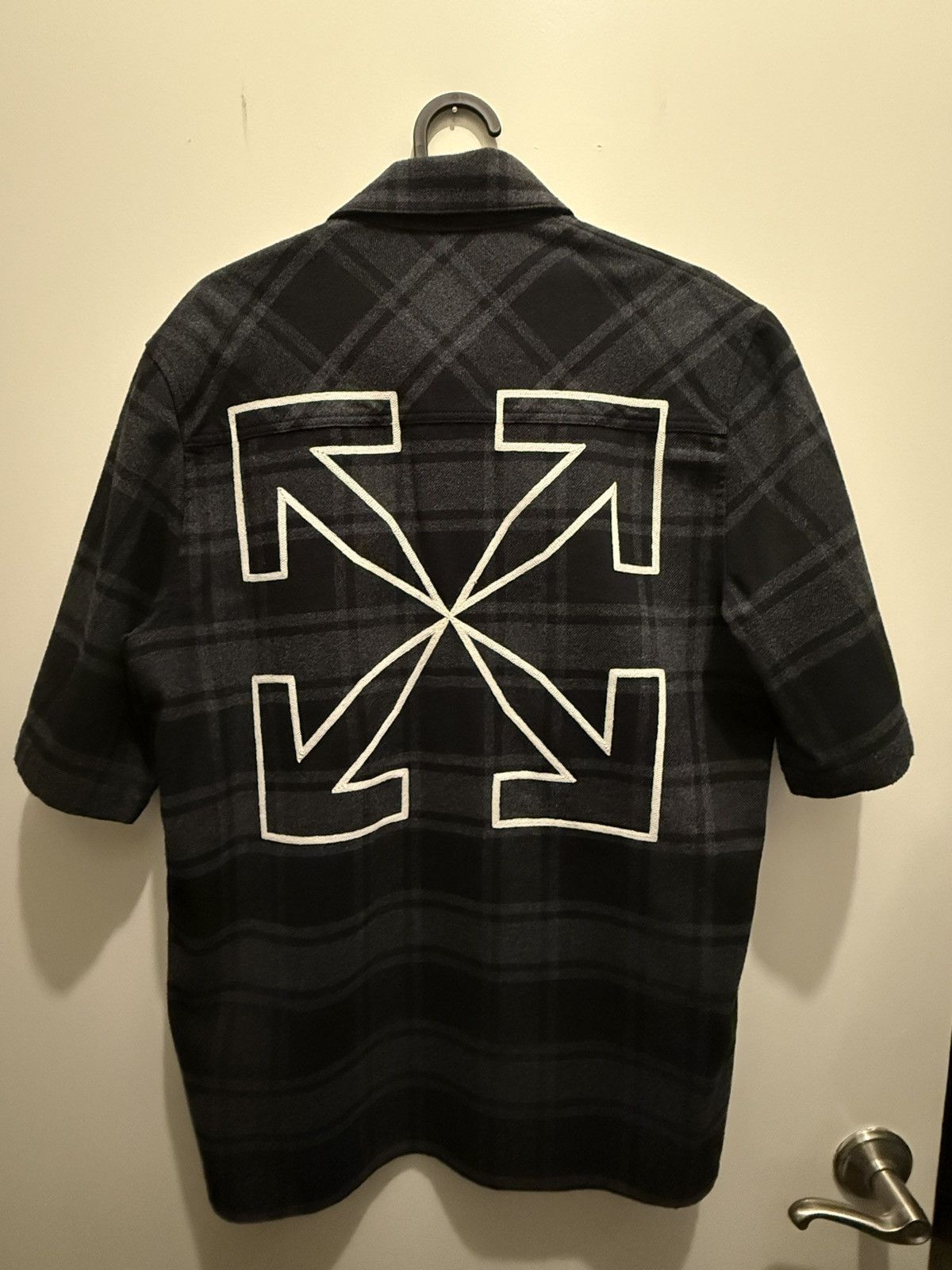 Off-White Off-White Gray Check Shirt Size US XXS / EU 40 - 4 Thumbnail