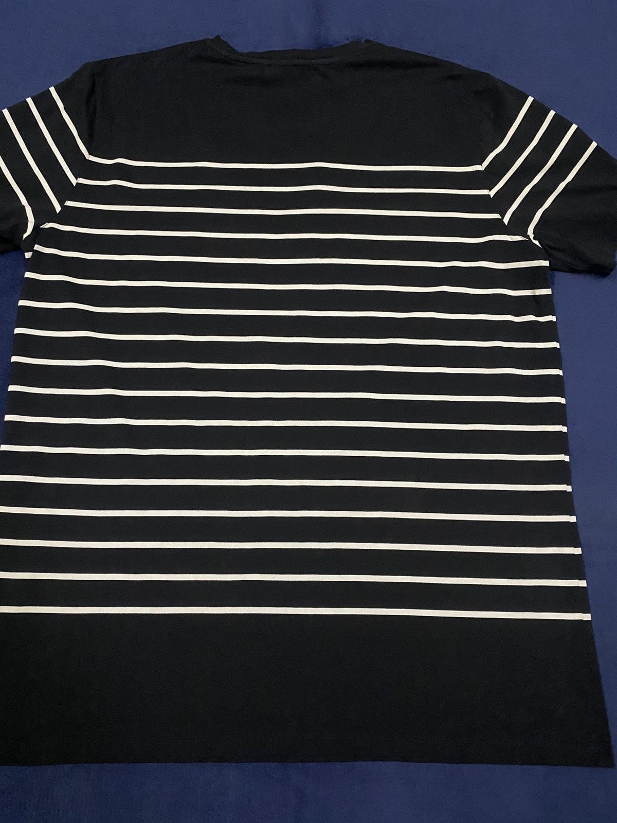 A.P.C. A.P.C Navy Blue and White Stripe Border Short Sleeve Tee Size US XL / EU 56 / 4 - 3 Thumbnail