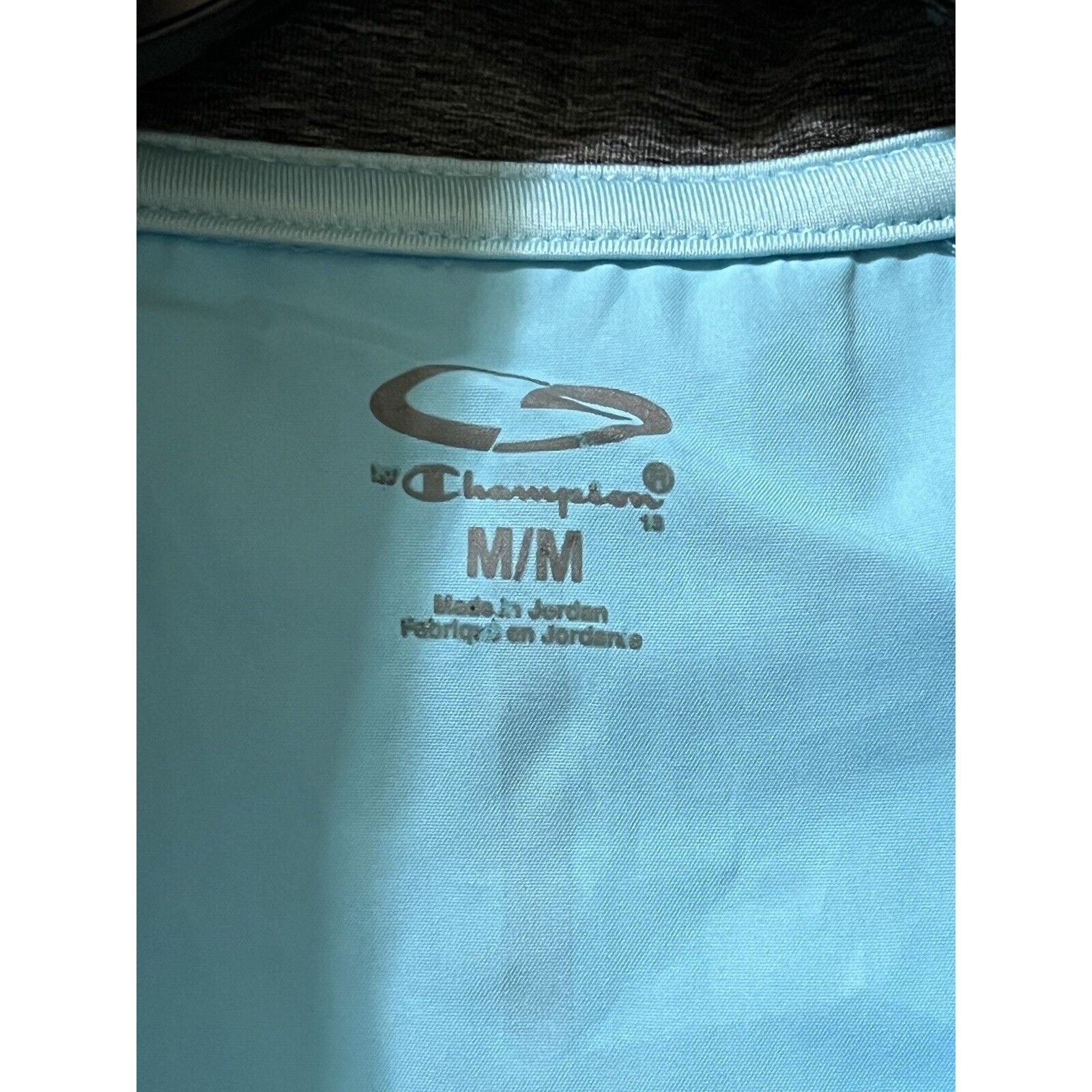 Champion Long Sleeve Full Zip Pullover Light Blue Jacket Pockets Size M / US 6-8 / IT 42-44 - 3 Thumbnail