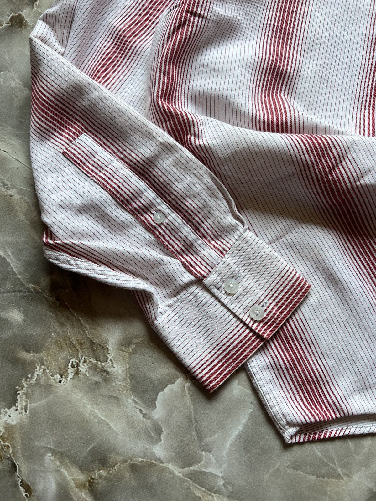 Yves Saint Laurent Vintage 90s YSL Stripped Shirt Size US XL / EU 56 / 4 - 8 Thumbnail