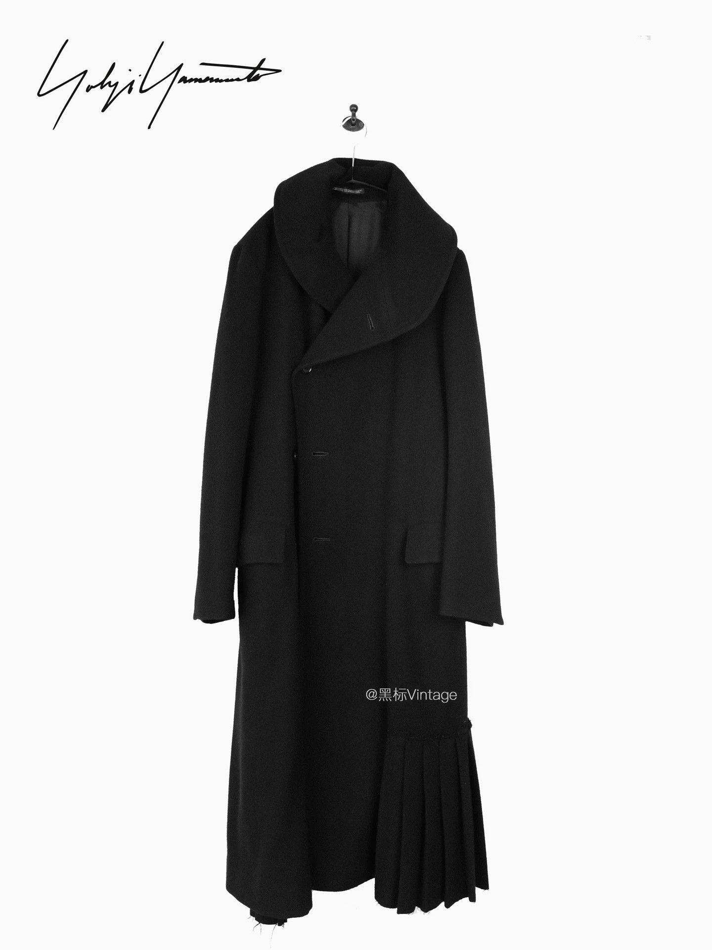 Yohji Yamamoto Yohji Noir 11AW Vintage Notch Lapel Pleated Coat Women's Size S / US 4 / IT 40 - 1 Thumbnail