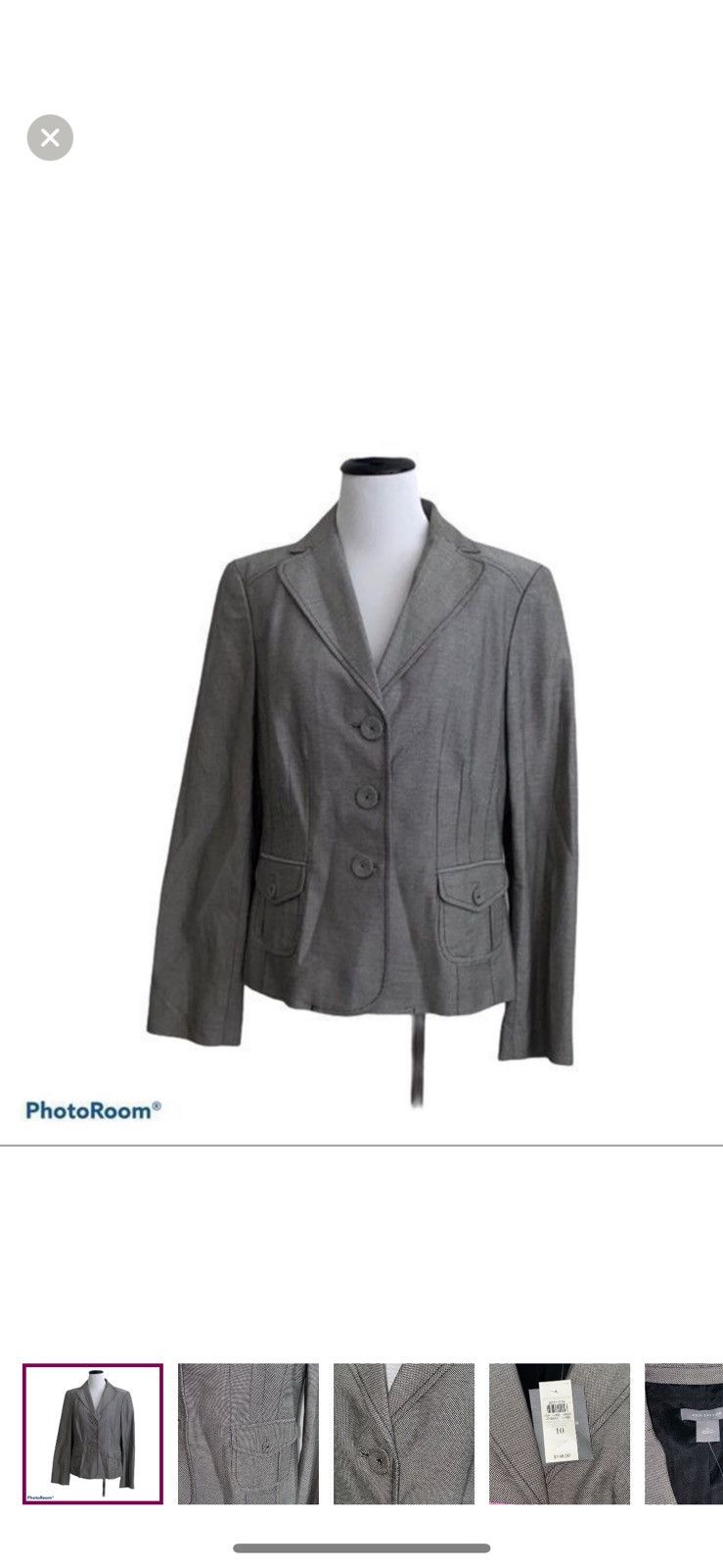 Ann Taylor Ann Taylor black and white micro checks blazer size 10 Size L / US 10 / IT 46 - 1 Thumbnail