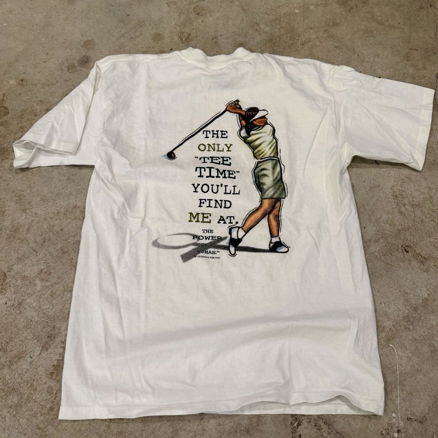 Vintage VINTAGE The Power Of A Women Womens Golf Shirt 90s White Size L T-Shirt Mens? Size L / US 10 / IT 46 - 3 Thumbnail