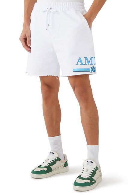 Amiri o1s1wg110425 MA Bar Logo Short in White Size US 36 / EU 52 - 3 Thumbnail