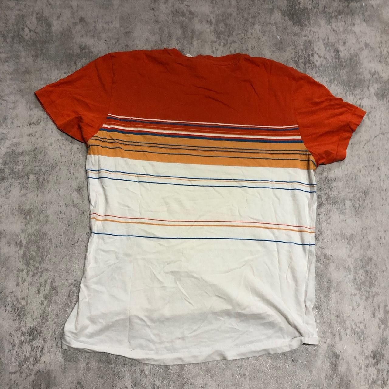 Adidas Orange and white Adidas striped t-shirt #stripes Size US S / EU 44-46 / 1 - 4 Thumbnail