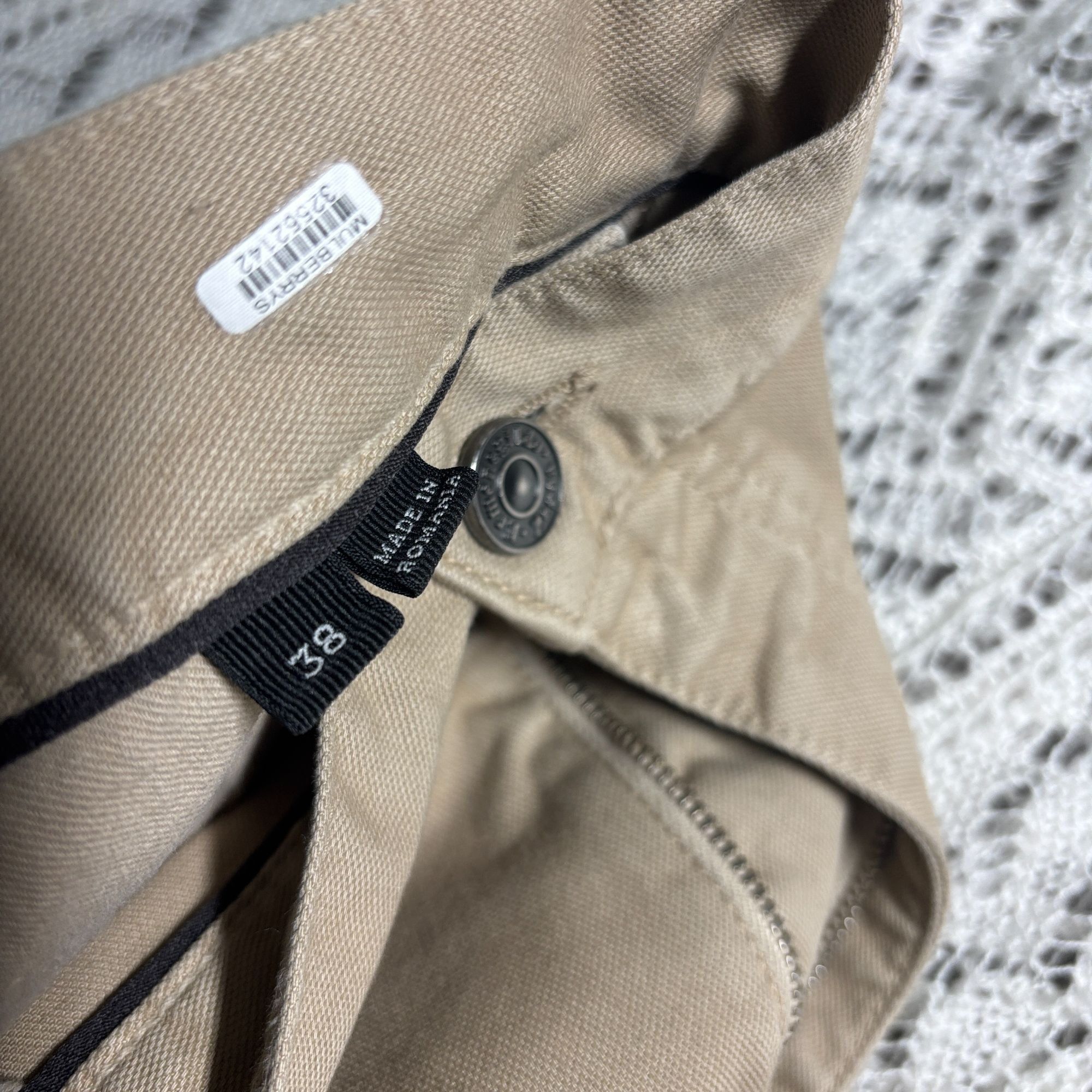 Ermenegildo Zegna Ermenegildo Zegna Beige Cotton Flat Front Casual Pants Jeans Size 38R - 10 Thumbnail