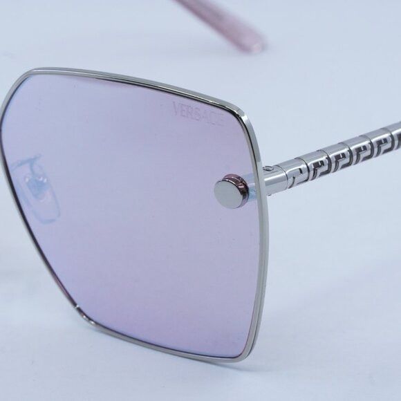 Versace Versace VE2270D 10007V Sunglasses Silver Square Frame, Pink Size ONE SIZE - 3 Thumbnail