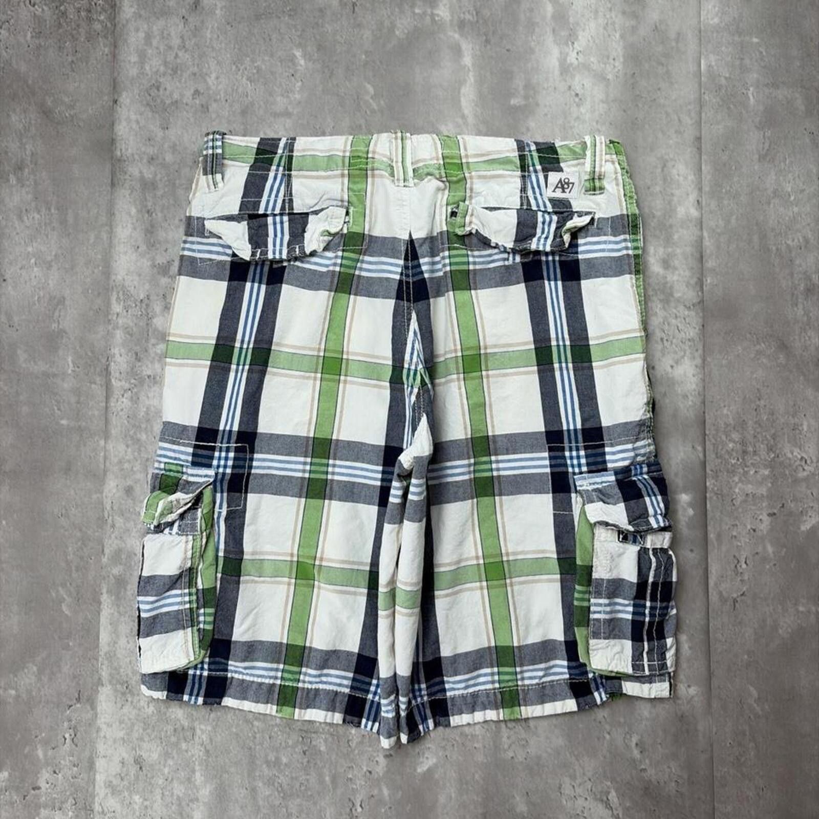 Aeropostale Y2K Aeropostale Grunge Baggy Plaid Skater Surf Cargo Shorts Size US 34 / EU 50 - 1 Thumbnail