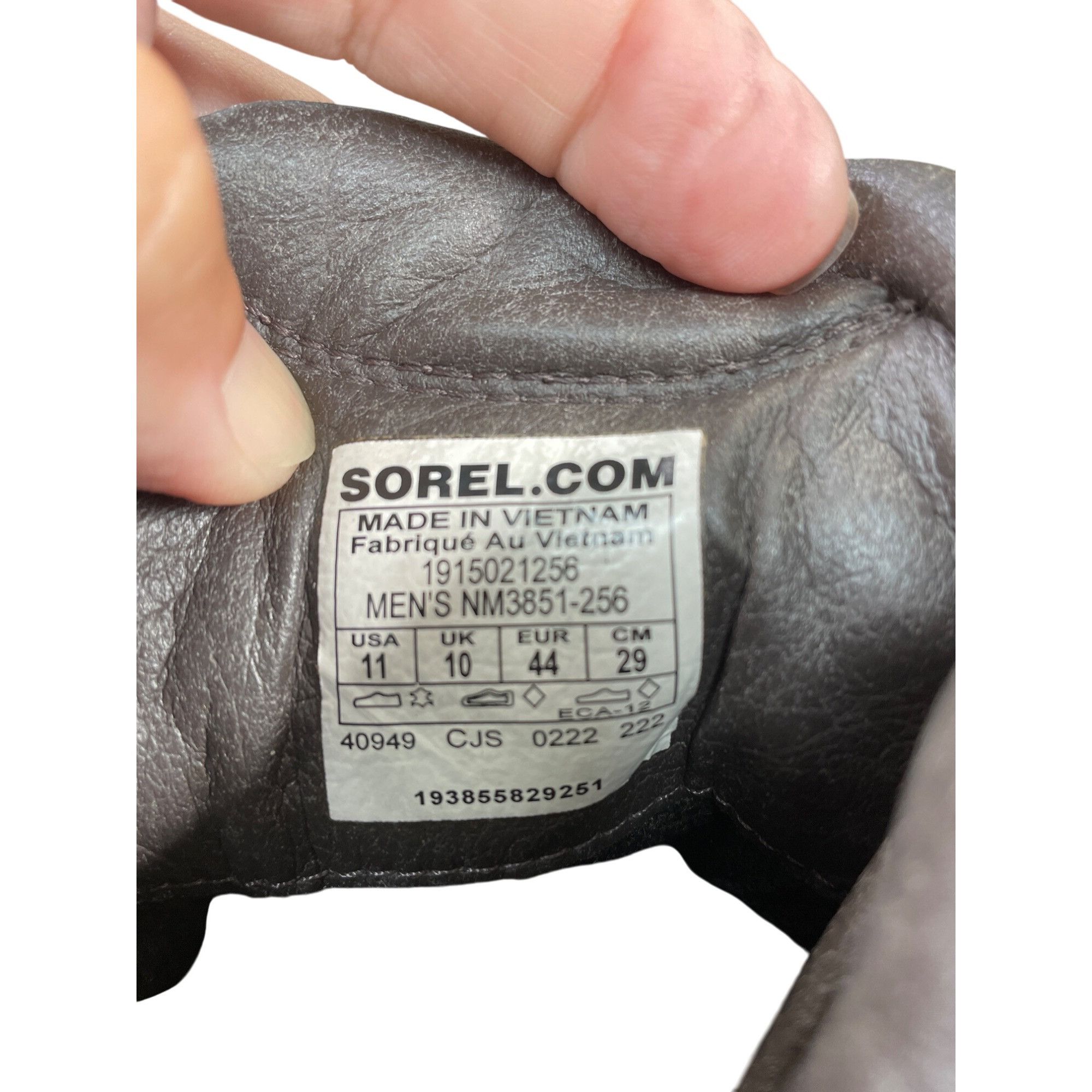 SOREL Sorel Mens Brown Leather Waterproof Ankle Boots Size 11 SKU Size US 11 / EU 44 - 8 Thumbnail