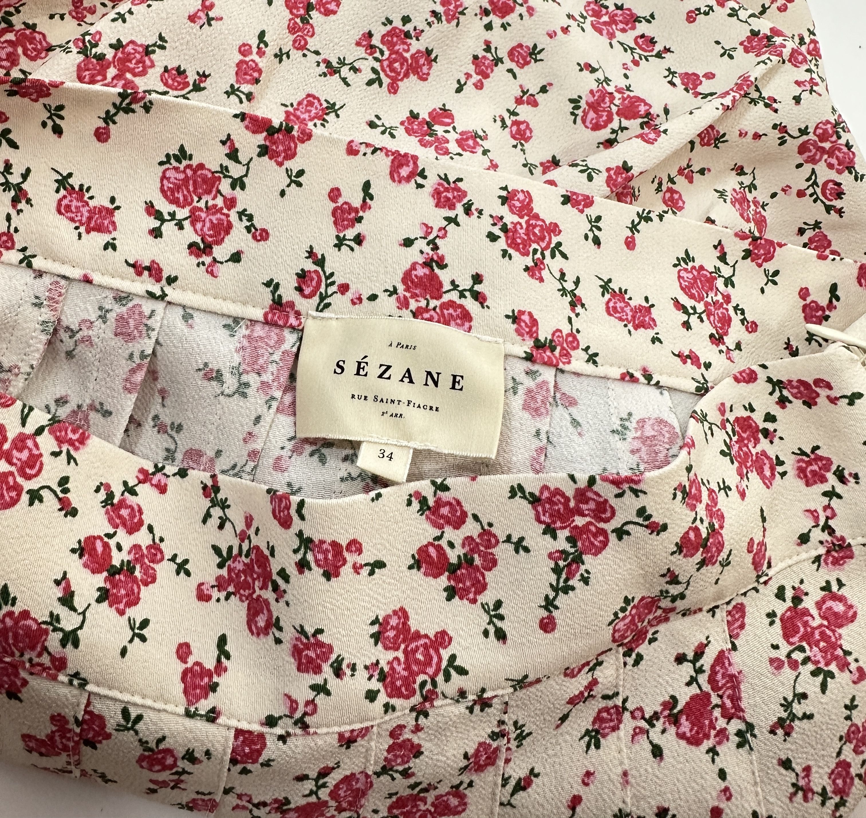 Sezane Tabata Skirt, Rosa print Size 25" / US 0 / IT 36 - 3 Thumbnail