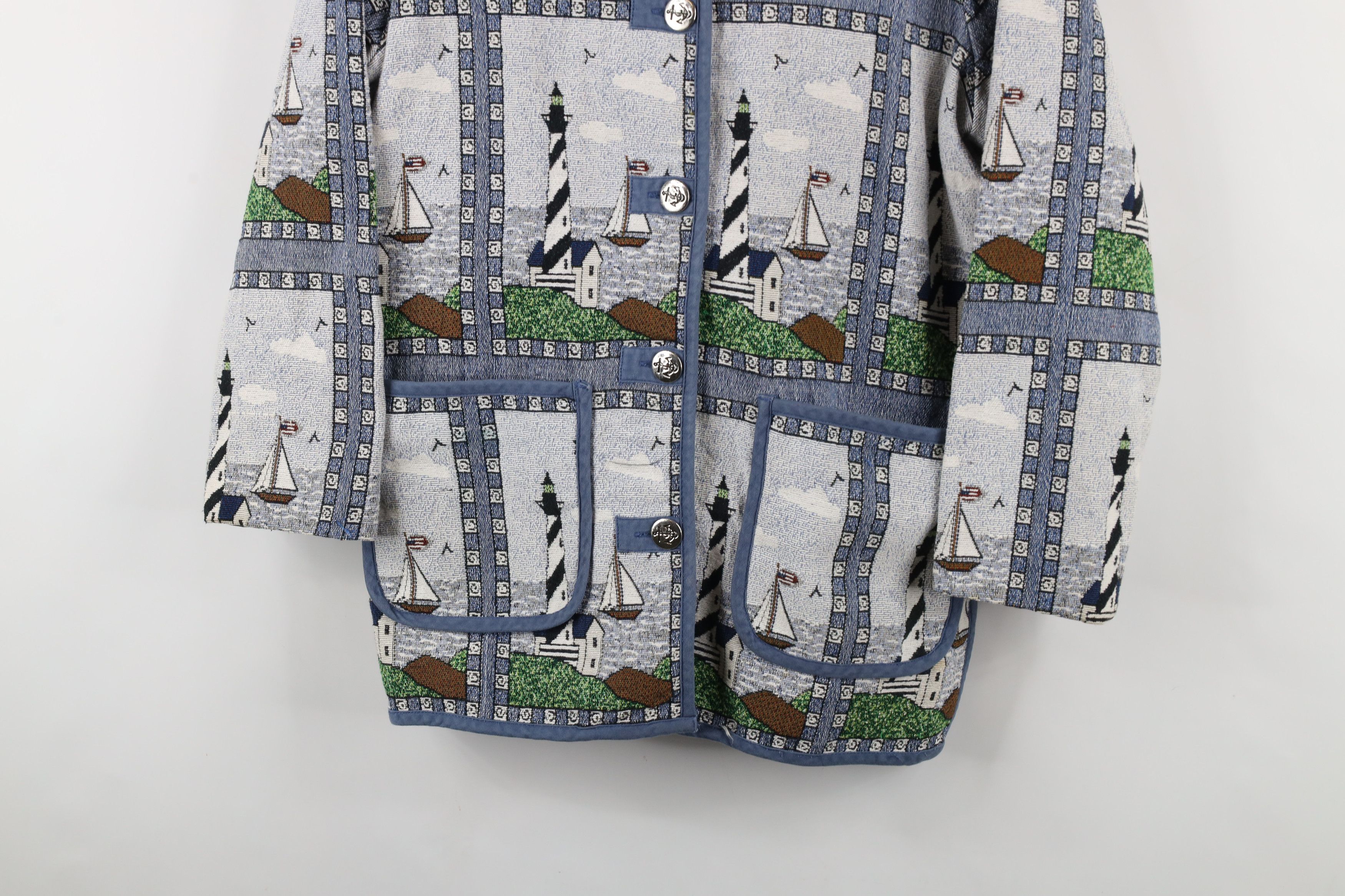 Vintage Vintage 90s Streetwear All Over Print Tapestry Jacket Size M / US 6-8 / IT 42-44 - 3 Thumbnail