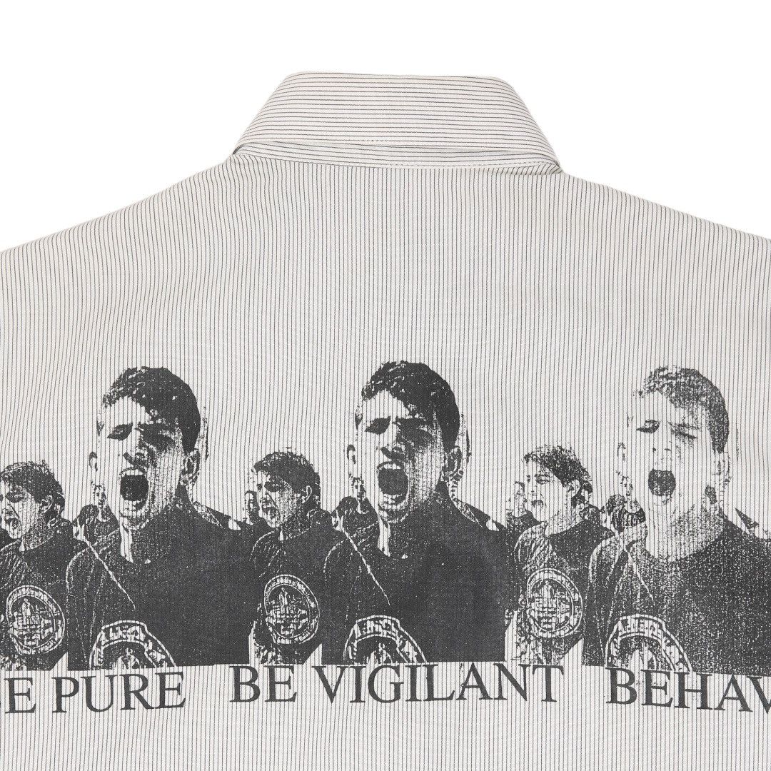 Raf Simons RAF Simons Be Pure Be Vigilant Behave Cut Off Sleeve Shirt Size US S / EU 44-46 / 1 - 2 Thumbnail