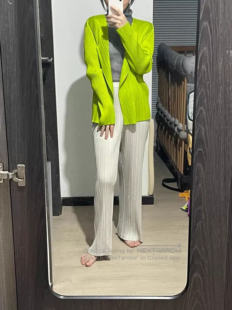 Issey Miyake Issey Miyake Fruit Green Cardigan Size XL / US 12-14 / IT 48-50 - 4 Thumbnail