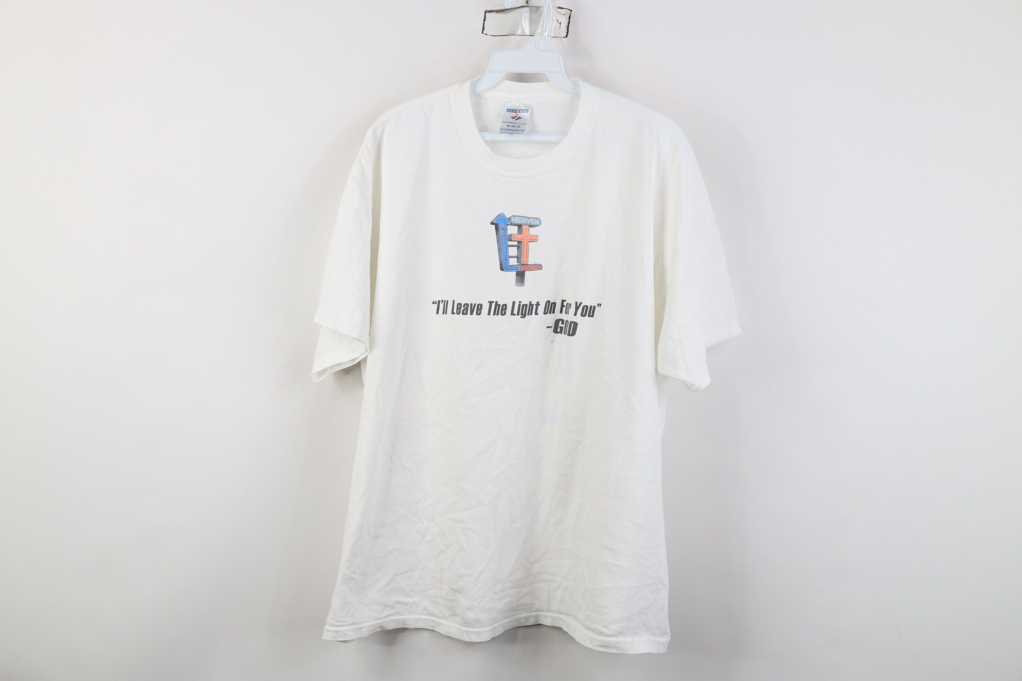 Vintage Vintage Y2K I'll Leave The Light On For Christian T-Shirt Size XL / US 12-14 / IT 48-50 - 1 Thumbnail