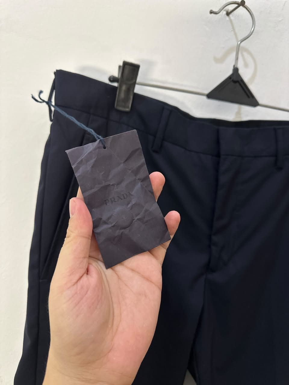 Prada PRADA BWNT No Tuck Slacks Pants 46 Wool Navy Size US 30 / EU 46 - 2 Thumbnail