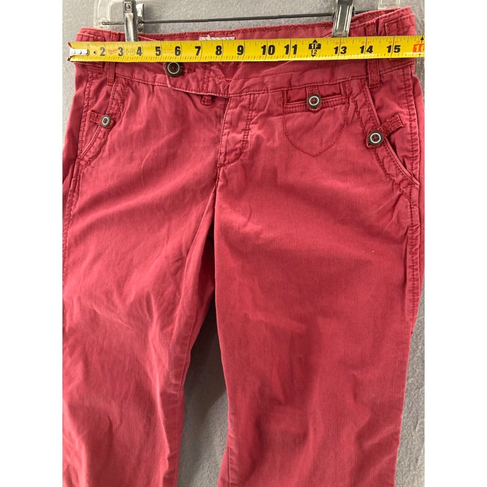American Eagle Outfitters VINTAGE American Eagle Outfitters Jeans Pants Women's 4 Short Red 90s Y2K Bootcut Size 27" / US 4 / IT 40 - 2 Thumbnail