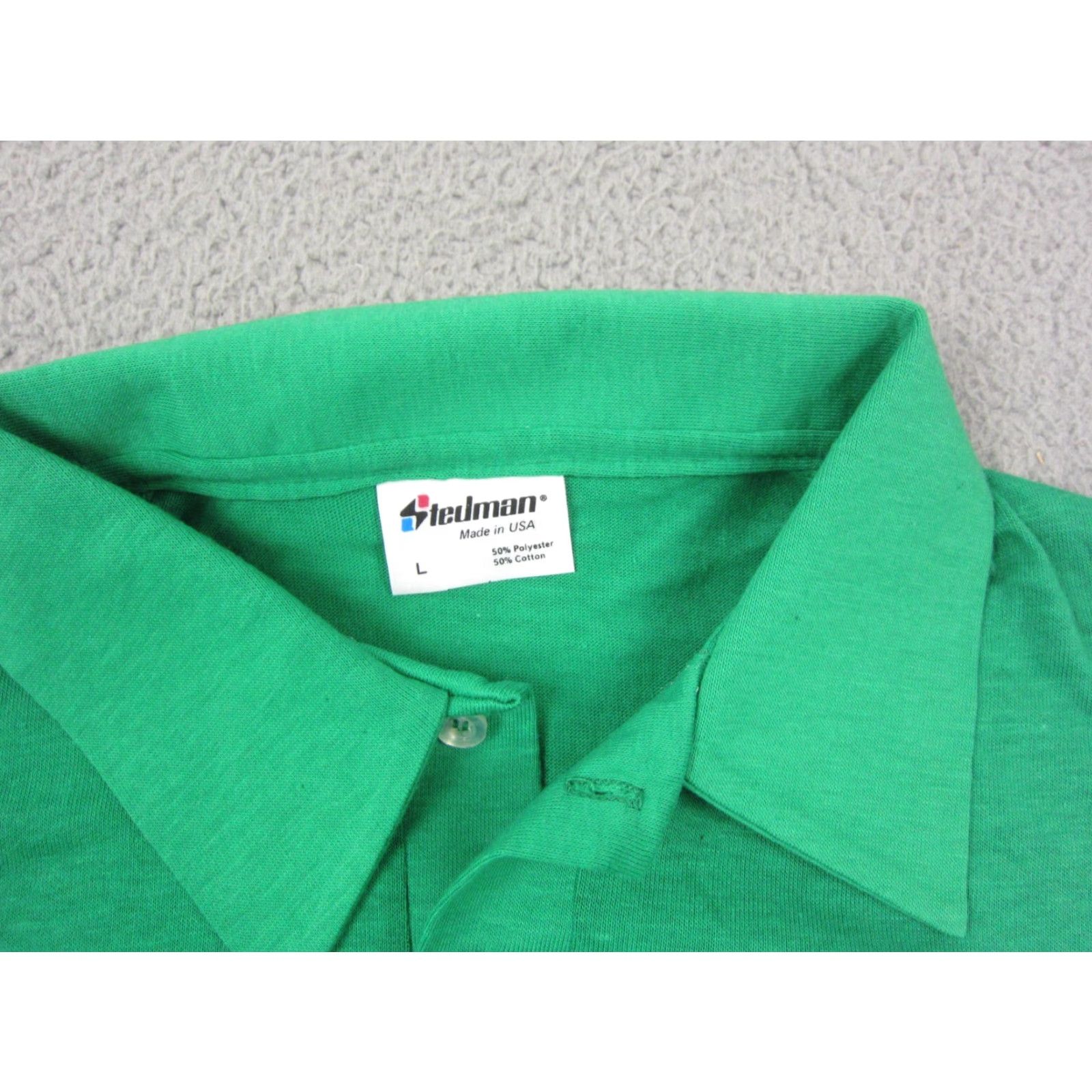 Vintage VINTAGE Stedman Polo Shirt Mens L Green 70s 80s Made in USA Pioneer Size US L / EU 52-54 / 3 - 3 Thumbnail
