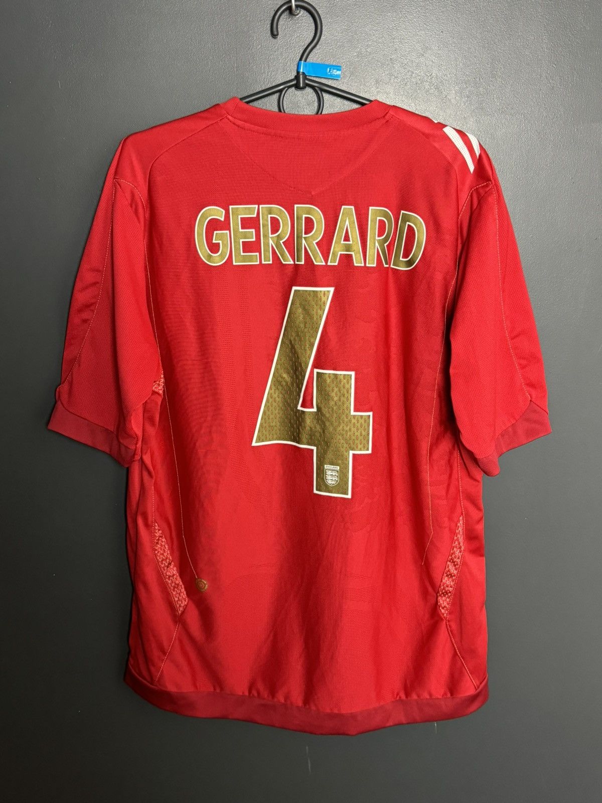 Umbro England National Team 06/08 Away Gerrard Football Jersey Size US L / EU 52-54 / 3 - 1 Thumbnail