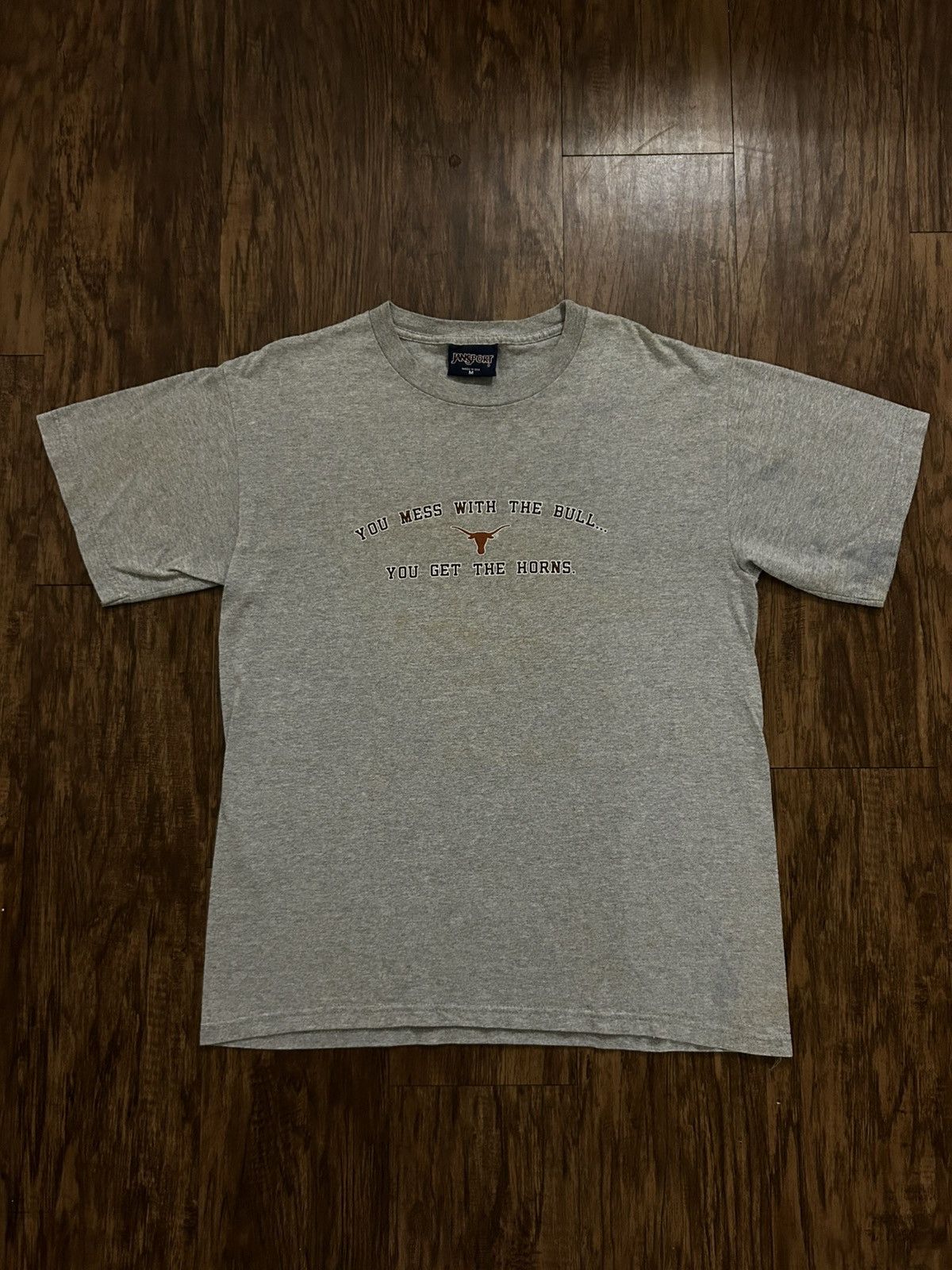 Jansport × Vintage vintage 90s texas longhorns grey jansport t-shirt Size US M / EU 48-50 / 2 - 1 Thumbnail