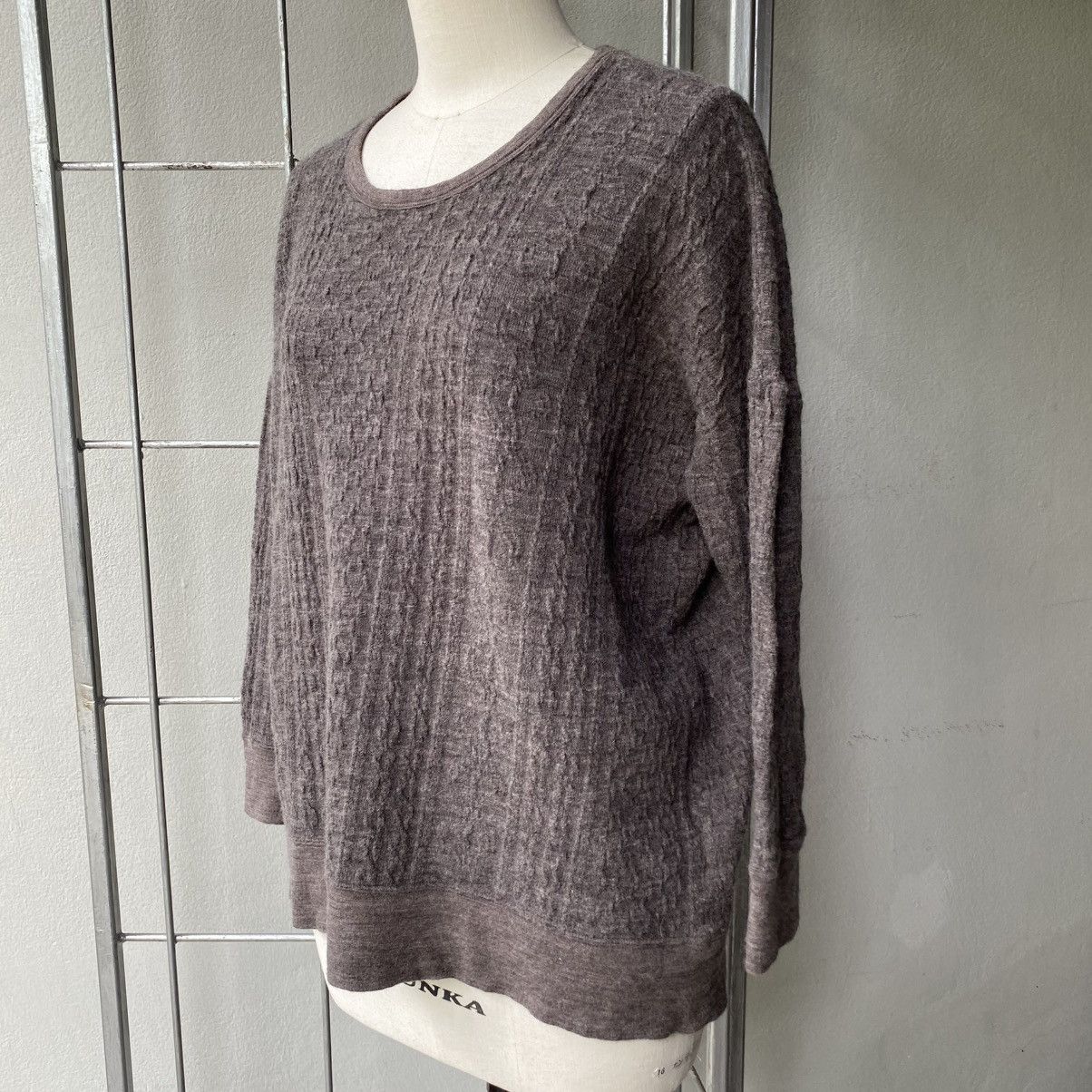 Zucca ZUCCA Brown Textured Knit Pullover Sweater Size M / US 6-8 / IT 42-44 - 18 Thumbnail