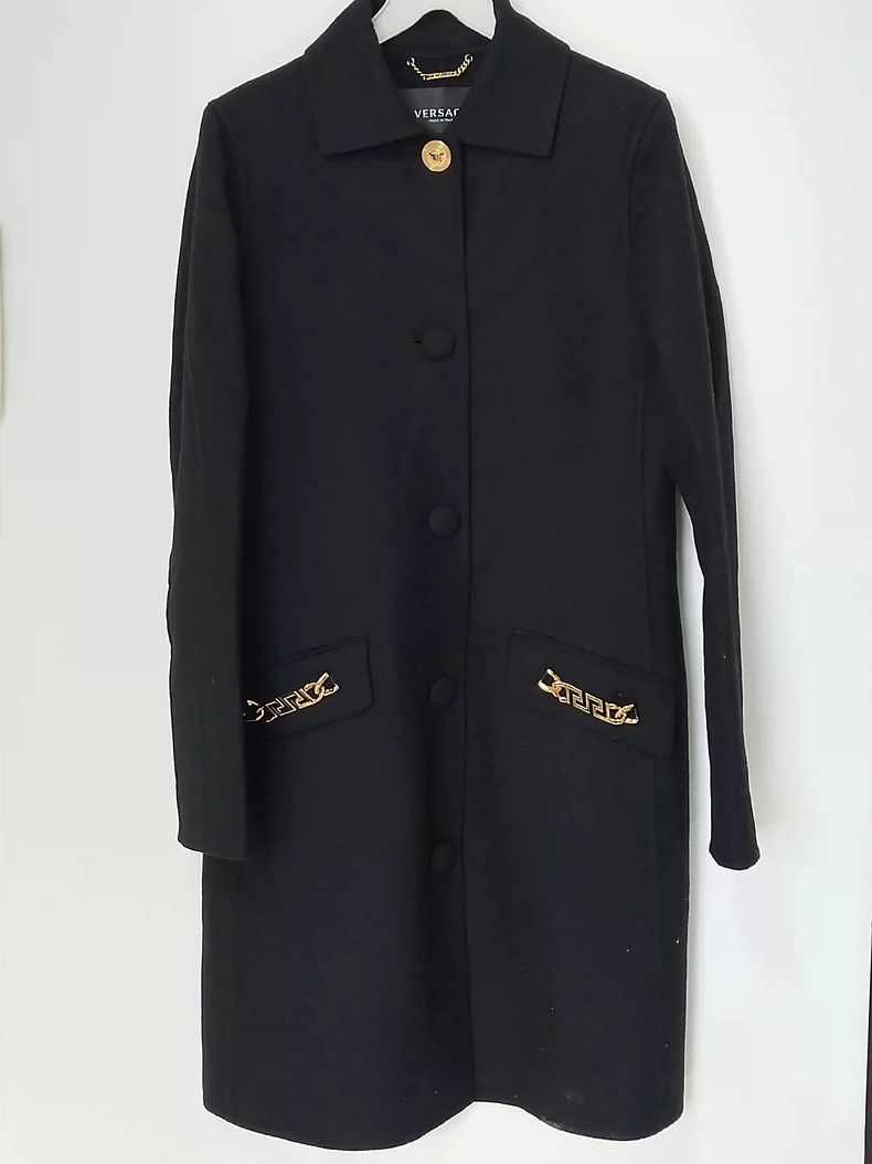 Versace Versace Women's autumn-winter mid-length reversible woolen Size L / US 10 / IT 46 - 1 Thumbnail