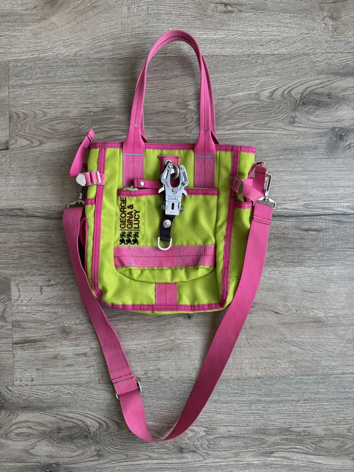 George Gina Lucy x Vintage George Gina & Lucy Lime Green/pink Sweet Sushi Shoulder Bag, Women's