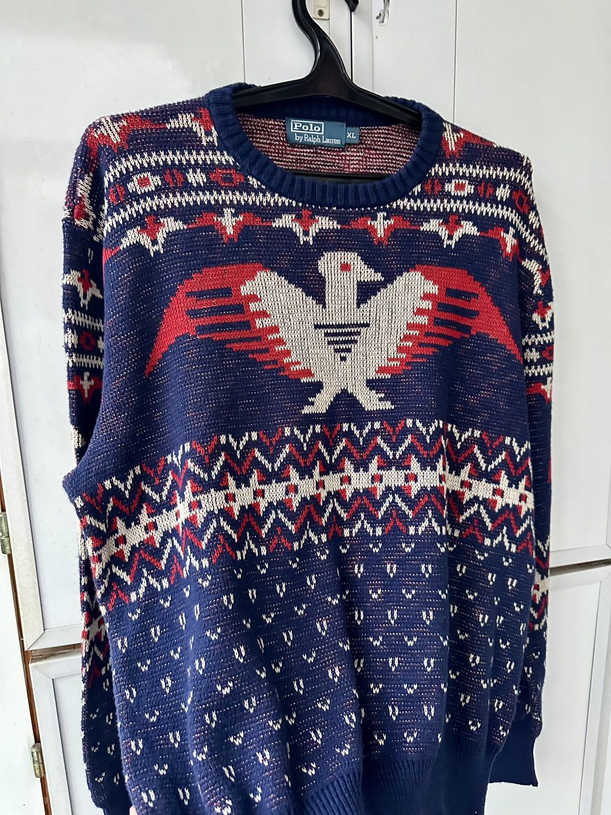 Polo Ralph Lauren Vintage Polo Ralph Lauren Aztec Knit Sweater Size US XL / EU 56 / 4 - 6 Thumbnail
