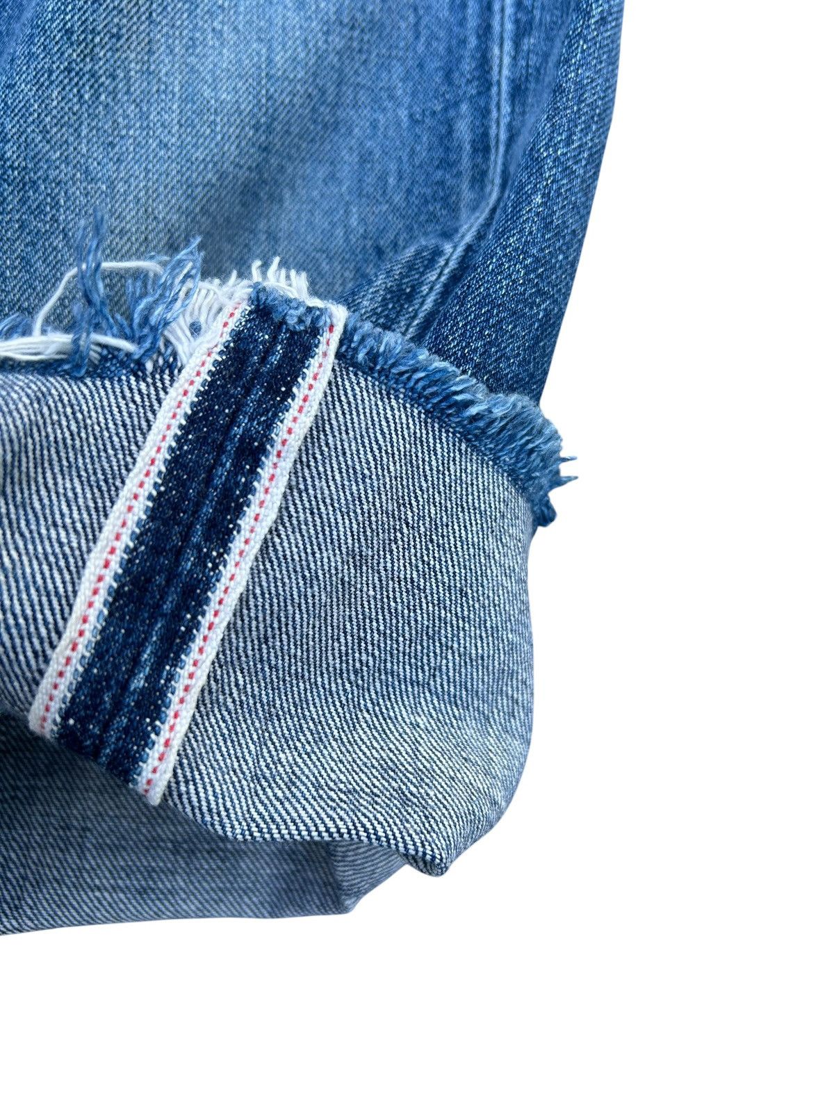 Kapital Vintage Levis Big E Selvedge Short Distressed Denim jeans Size US 33 - 4 Thumbnail