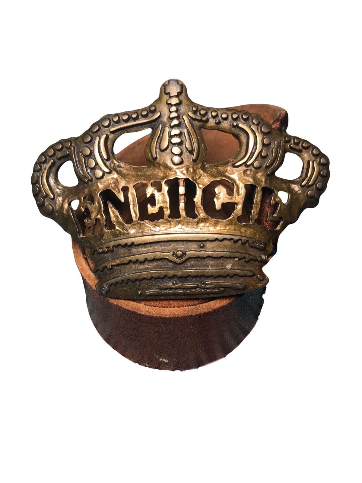 Energie Vintage Leather Belt ENERGIE Y2K Size 34 - 1 Thumbnail