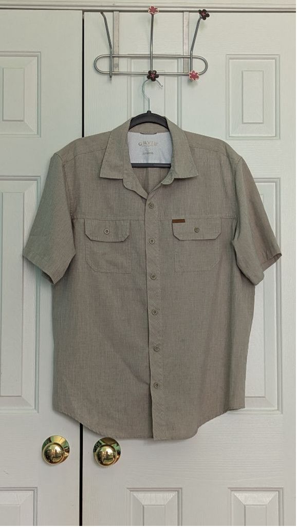 Orvis Men's Orvis Short Sleeve Button Down Shirt Beige Size Large Size US L / EU 52-54 / 3 - 1 Thumbnail