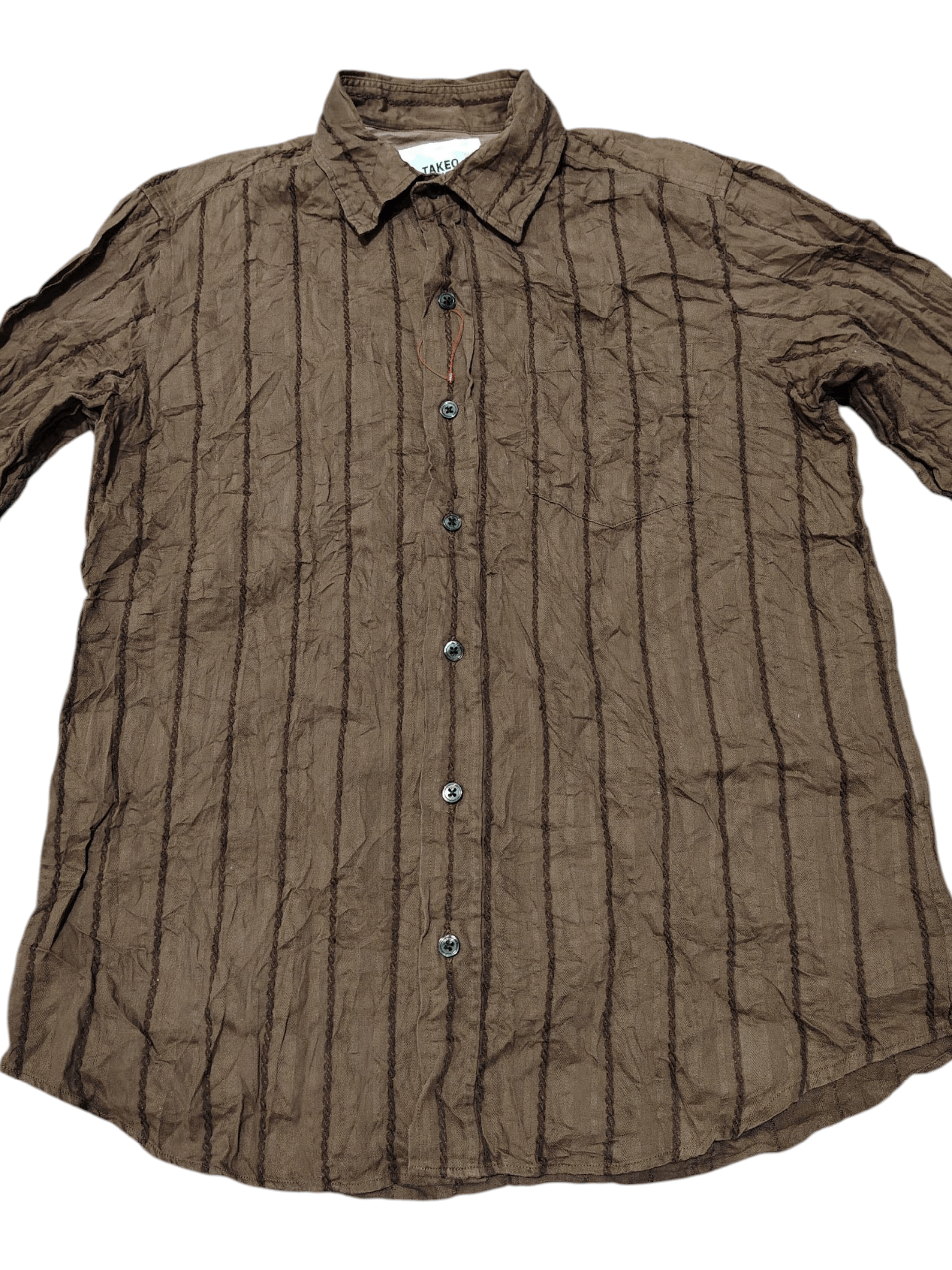If Six Was Nine Japanese Takeo Kikuchi Shirt Button Up Embroidered Lining Size US M / EU 48-50 / 2 - 1 Thumbnail