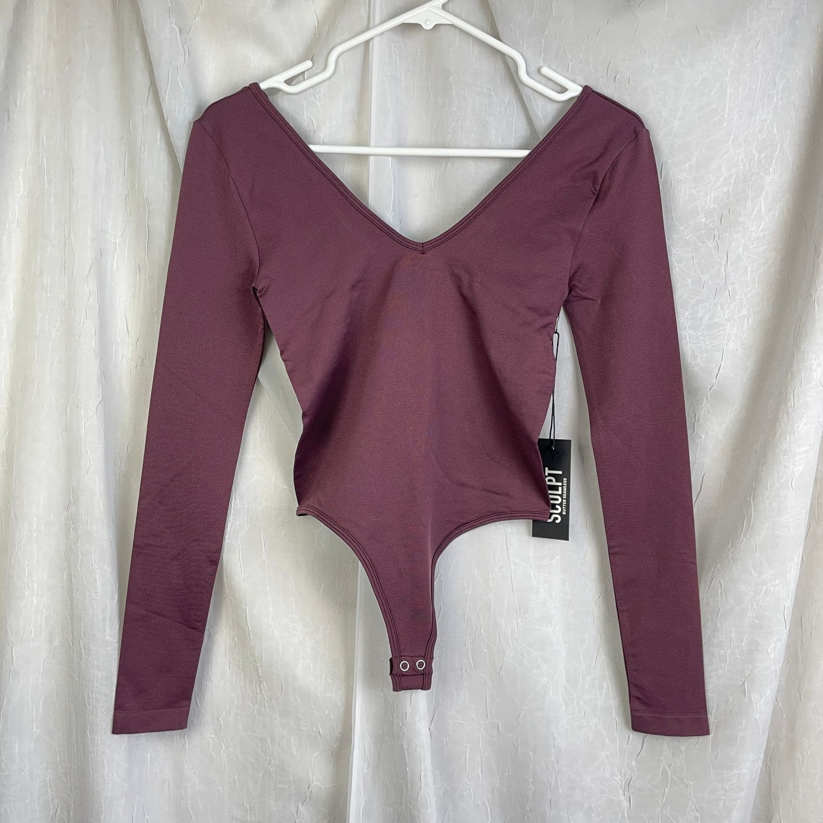 Forever 21 Forever 21 Sculpt Butter Seamless Thong Bodysuit Merlot NWT Size S / US 4 / IT 40 - 13 Thumbnail