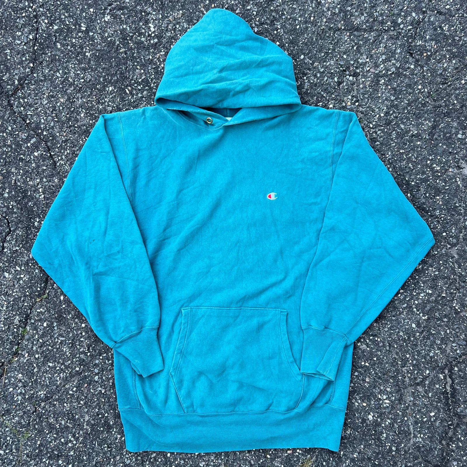 RARE Vintage Teal Champion Reverse Weave 1/4 online Sweatshirt