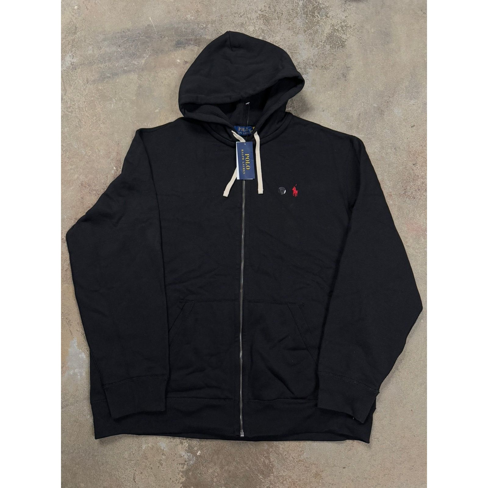 Polo Ralph Lauren Polo Zip Up Black Red New XXL With Tags