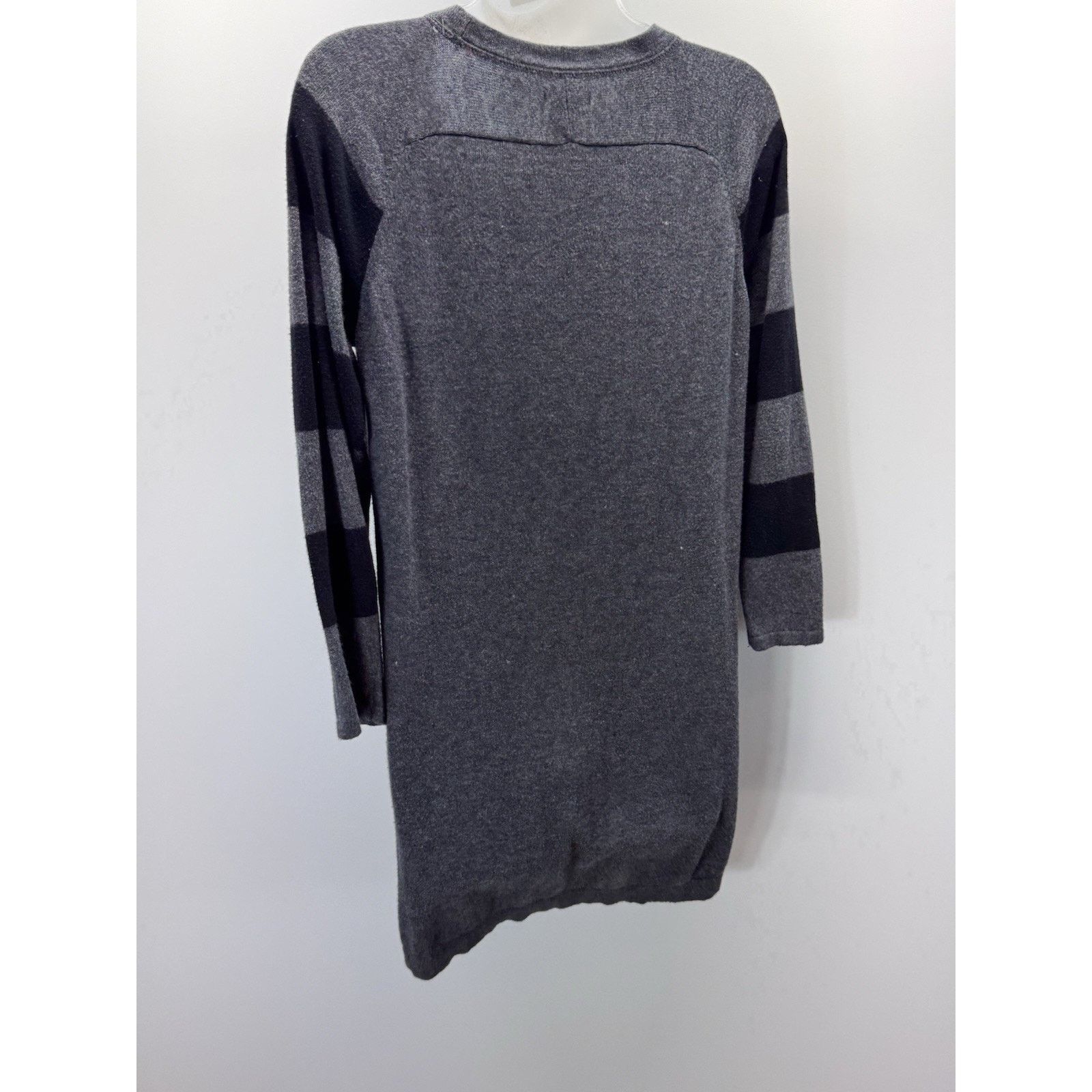 Other NEW DIRECTIONS Womens M Grey Black Striped Longsleeve Blouse Size M / US 6-8 / IT 42-44 - 3 Thumbnail