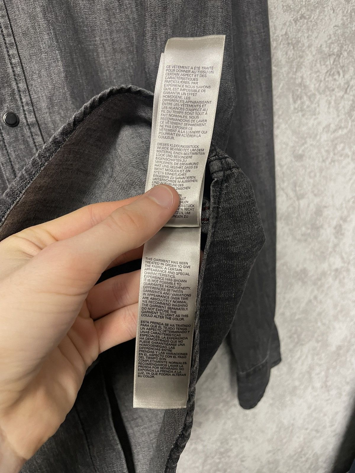Diesel Vintage Diesel Black Jeans Long Sleeve Snap Button Shirt Size US L / EU 52-54 / 3 - 14 Thumbnail