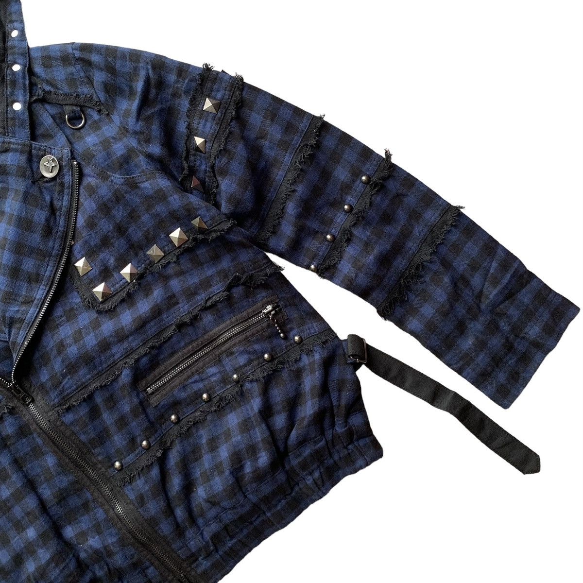 Japanese Brand Studded Bondage Punk by Algonquins Double Collar Jacket Size M / US 6-8 / IT 42-44 - 8 Thumbnail