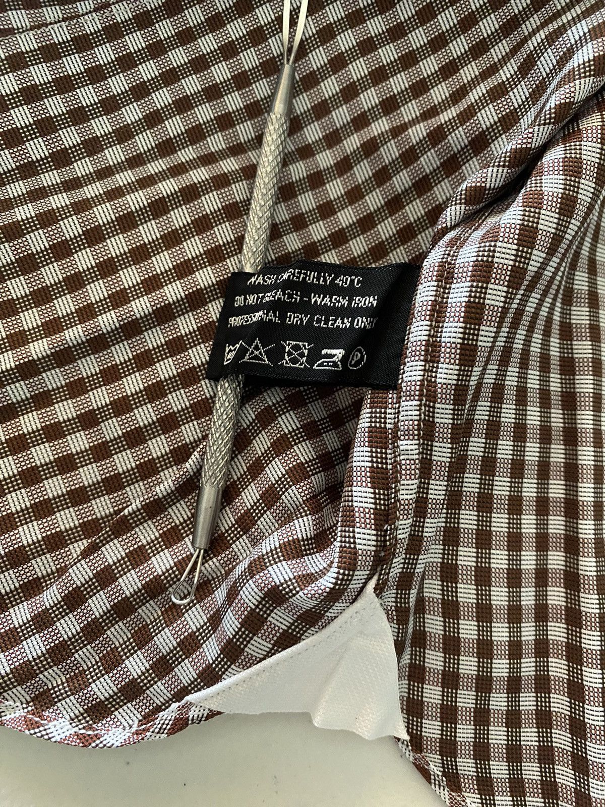 Tom Ford Tom Ford copper/silver gingham check shirt 17 43e Size US L / EU 52-54 / 3 - 11 Thumbnail