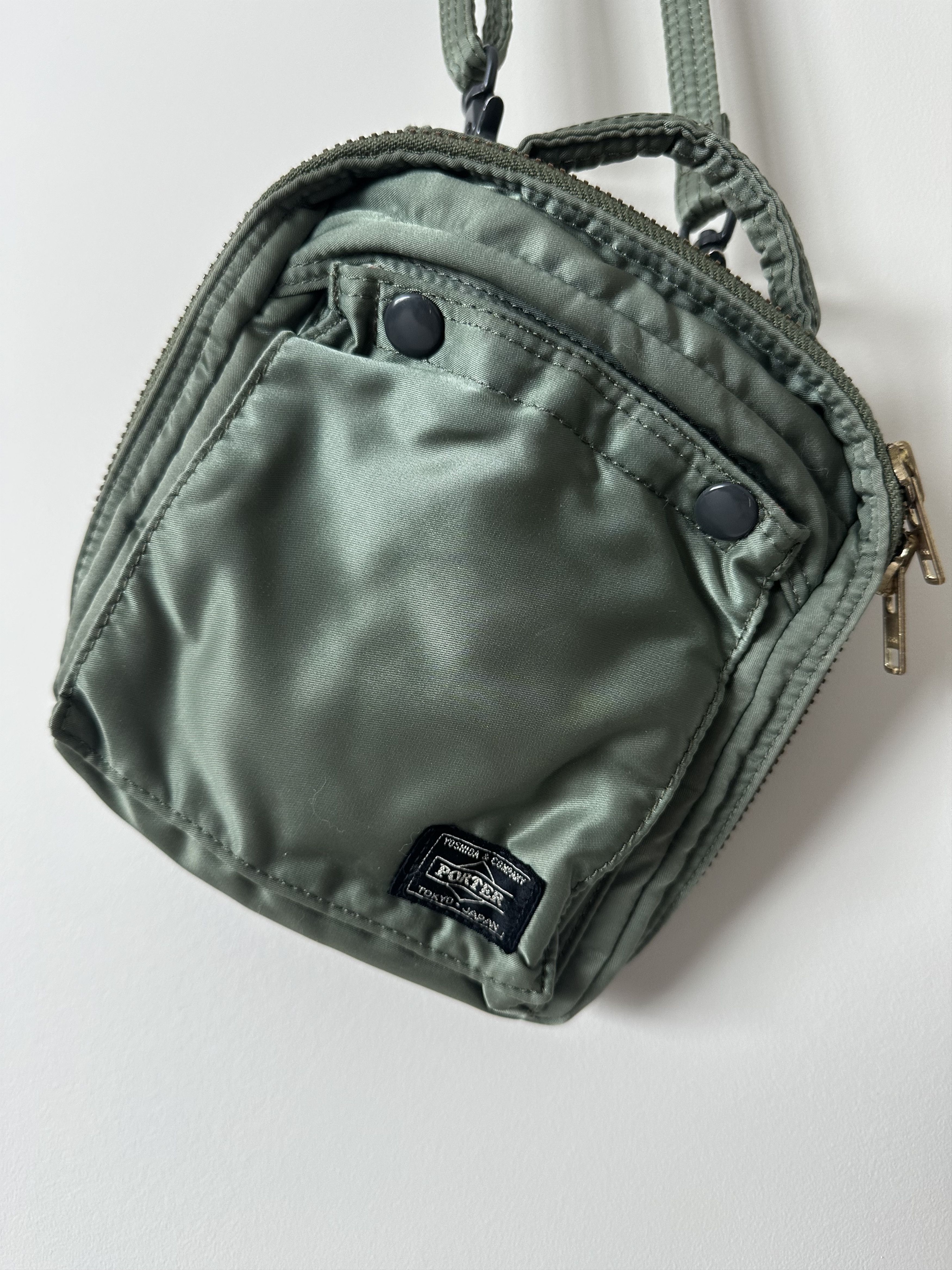Porter PORTER TANKER VERTICAL MESSENGER BAG SAGE GREEN OS Size ONE SIZE - 4 Thumbnail