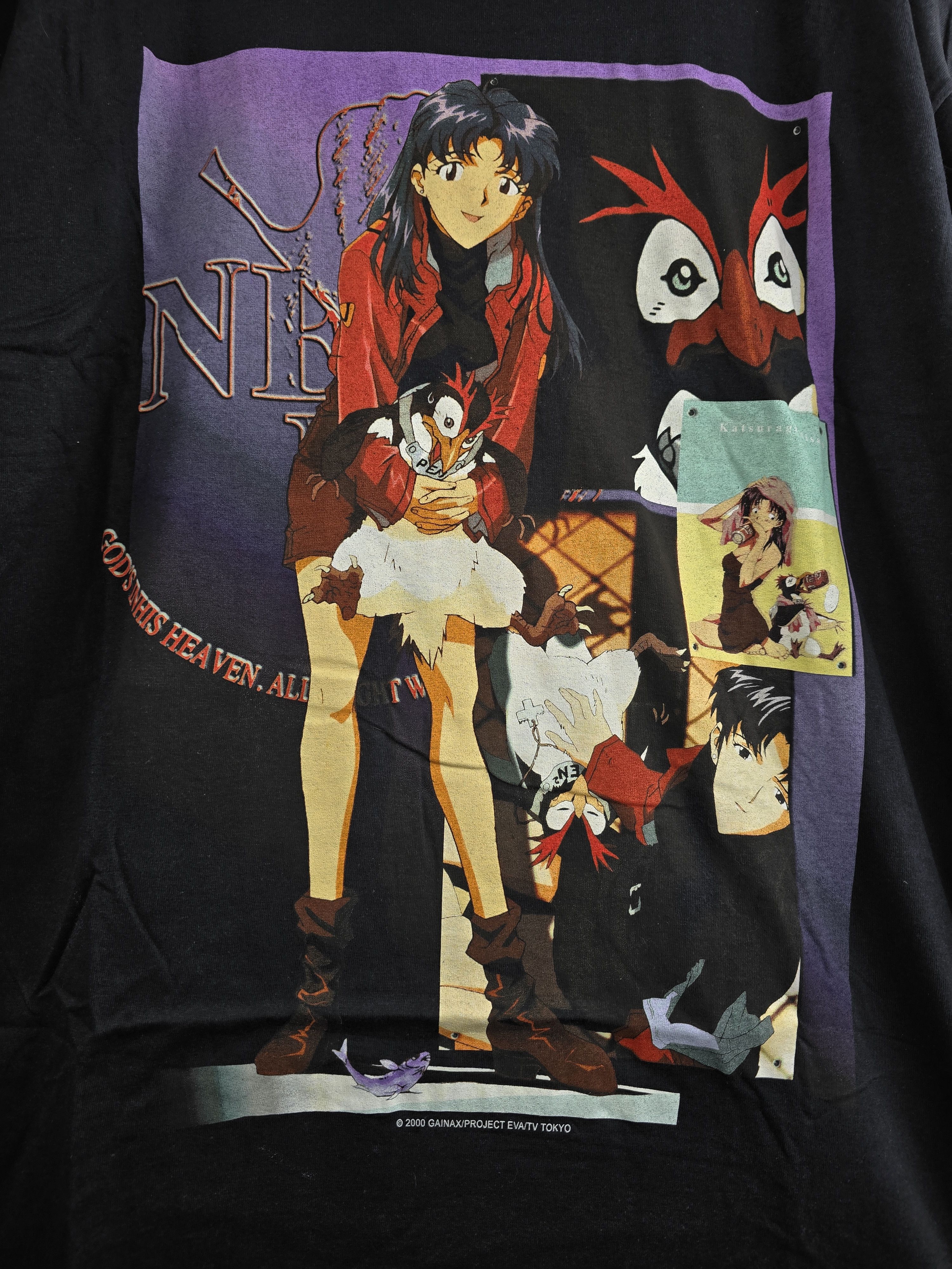 Anime × Japanese Brand × Vintage 2000 Neon Genesis Evangelion Misato & Penpen Anime tee Size US XL / EU 56 / 4 - 3 Thumbnail