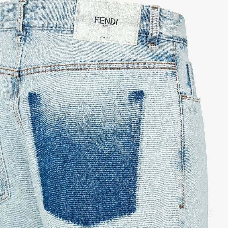 Fendi o1s1wg110126 Long Jeans in Light Blue Size US 34 / EU 50 - 3 Thumbnail