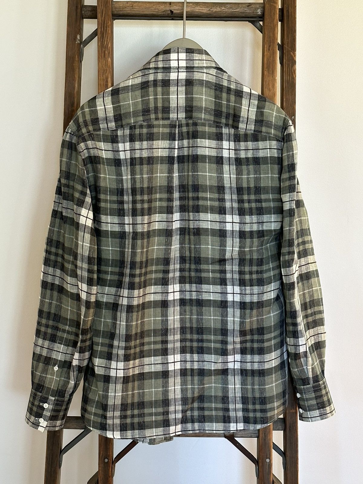 Brunello Cucinelli Brunello Cucinelli Checkered Button up Size US M / EU 48-50 / 2 - 2 Thumbnail