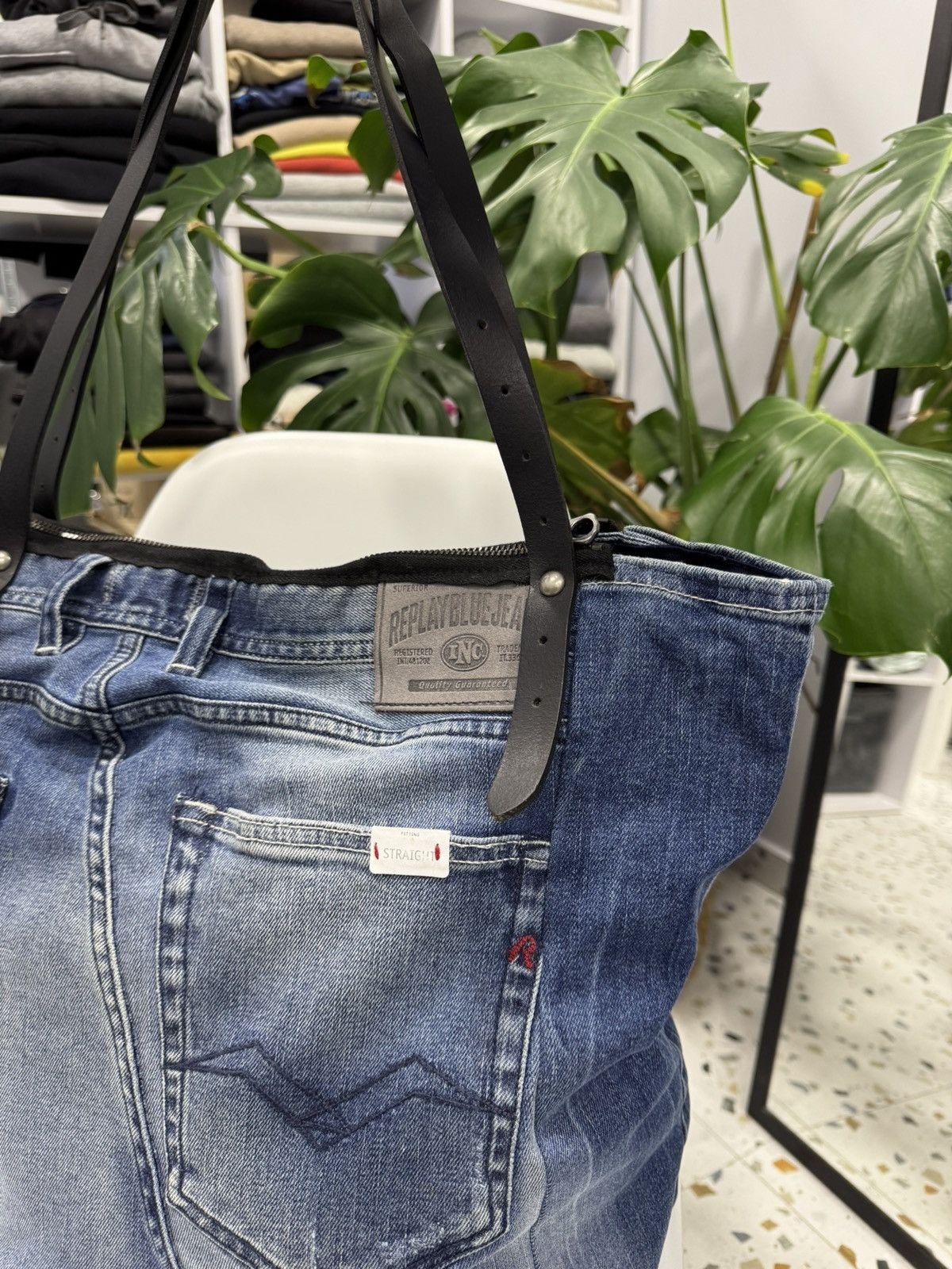 Replay Repley Upcycled denim bag Size ONE SIZE - 2 Thumbnail