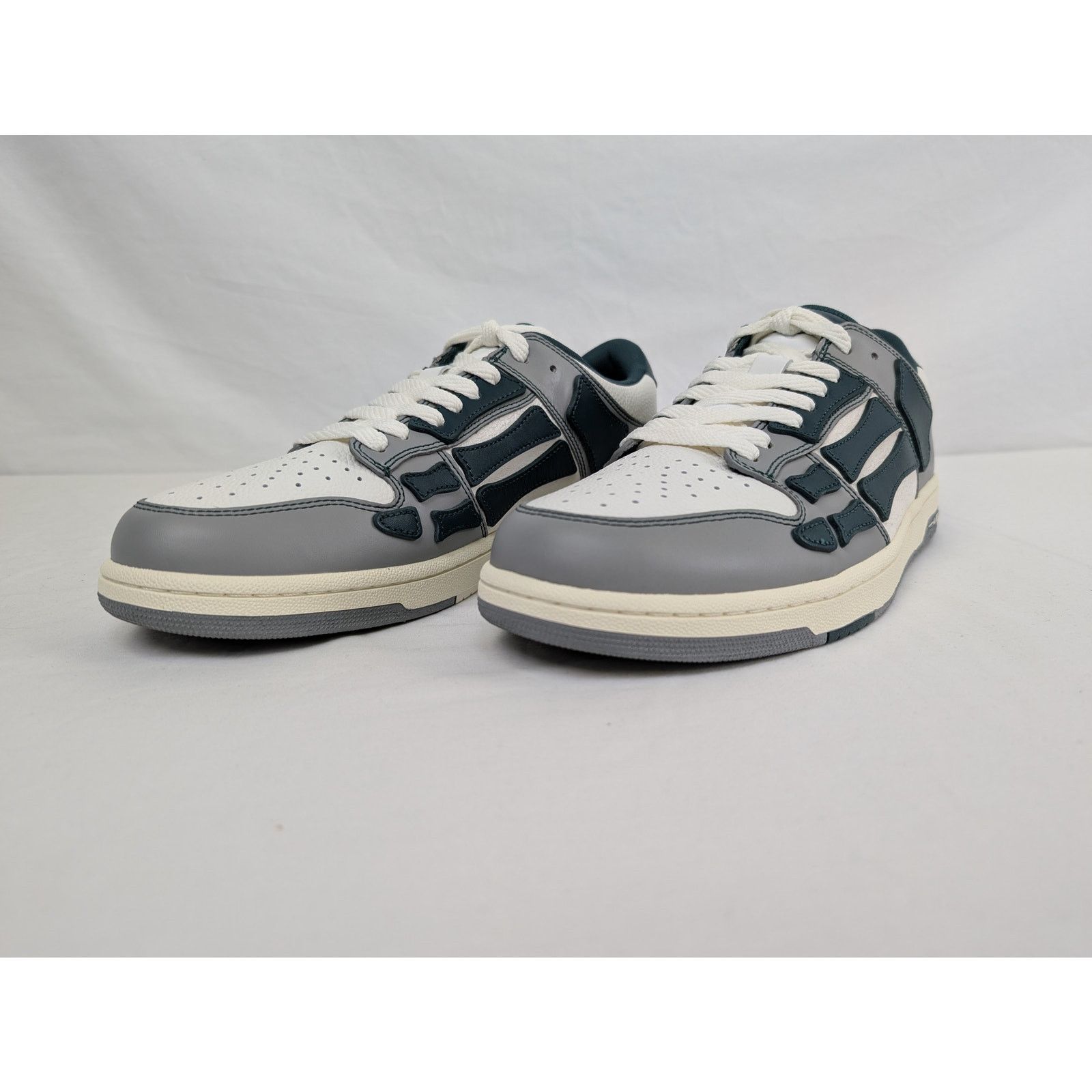 Amiri o1rshd1 Varsity Skel Skeleton Top Low Sneakers in Evergreen Size US 13 / EU 46 - 7 Thumbnail